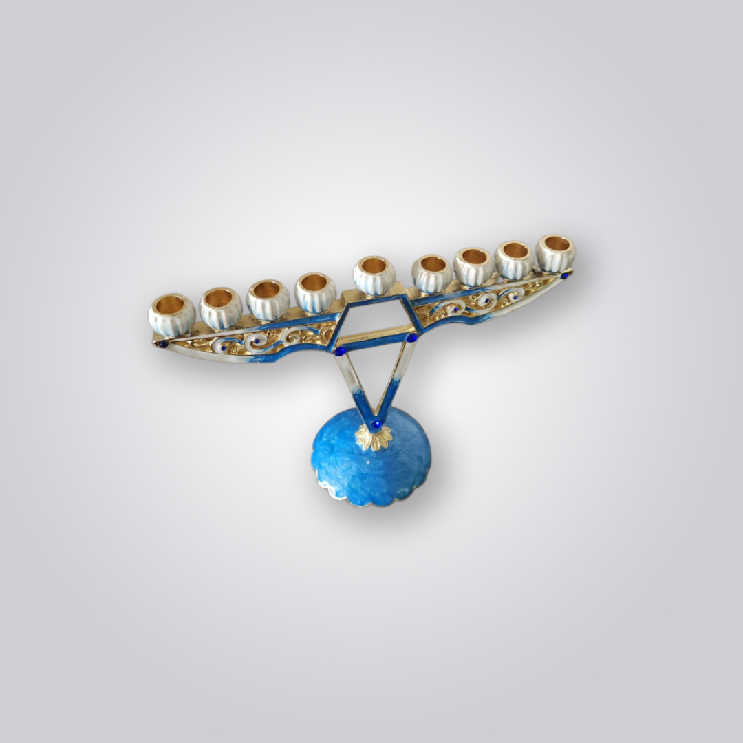 Chanukiá Bird Pintada à Mão