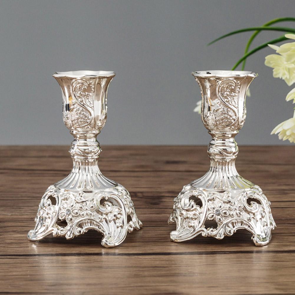 Conjunto de Castiçal Prata Pequeno